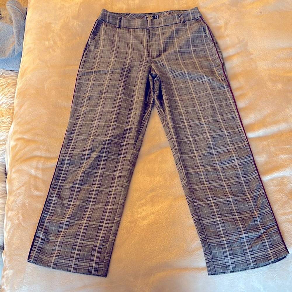 A&F high rise ankle flare pants